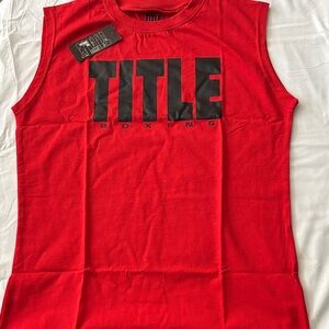 Red TITLE Boxing Sleeveless Shirt